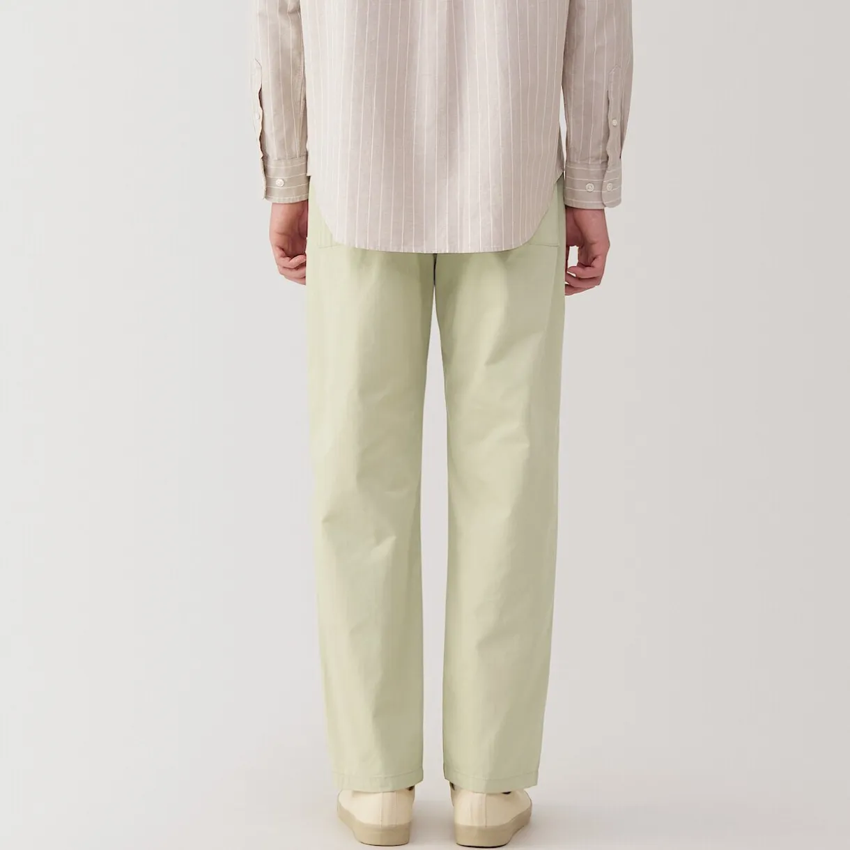 Pantalon coupe confortable en coton lavé pour homme