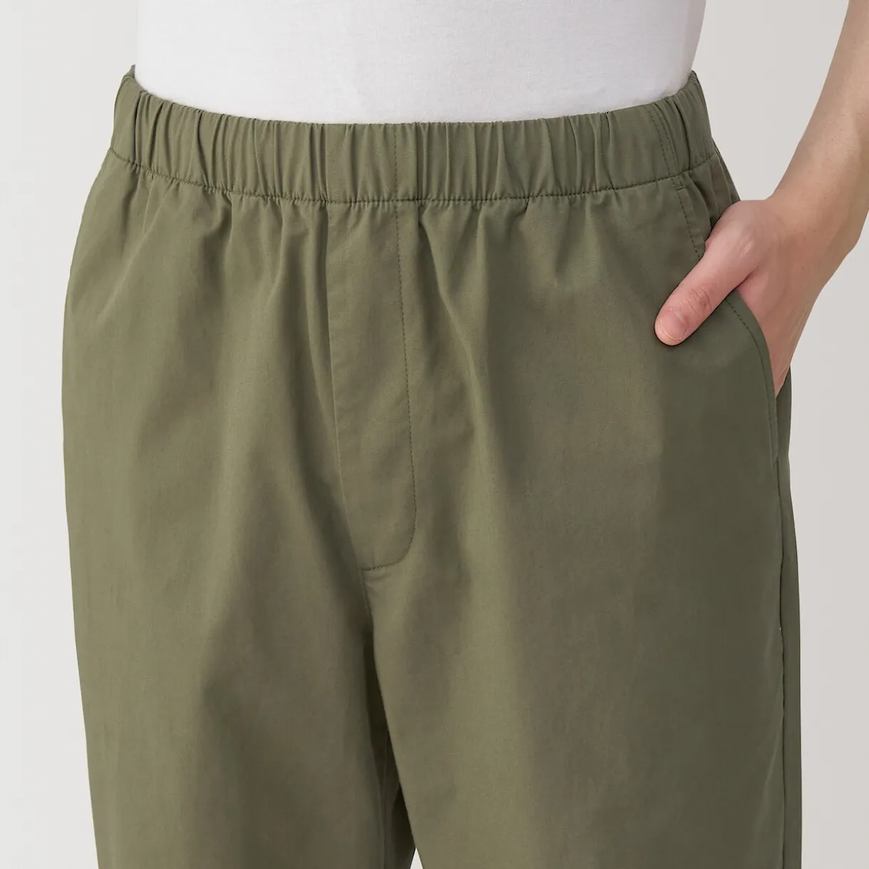 Pantalon coupe confortable en coton lavé pour homme
