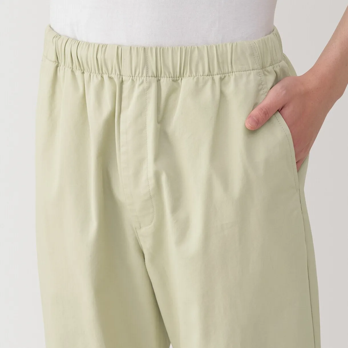 Pantalon coupe confortable en coton lavé pour homme