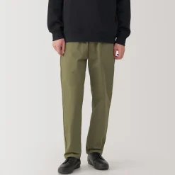 Pantalon coupe confortable en coton lavé pour homme