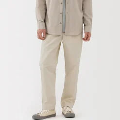 Pantalon coupe confortable en denim lavé pour homme ‐ Naturel