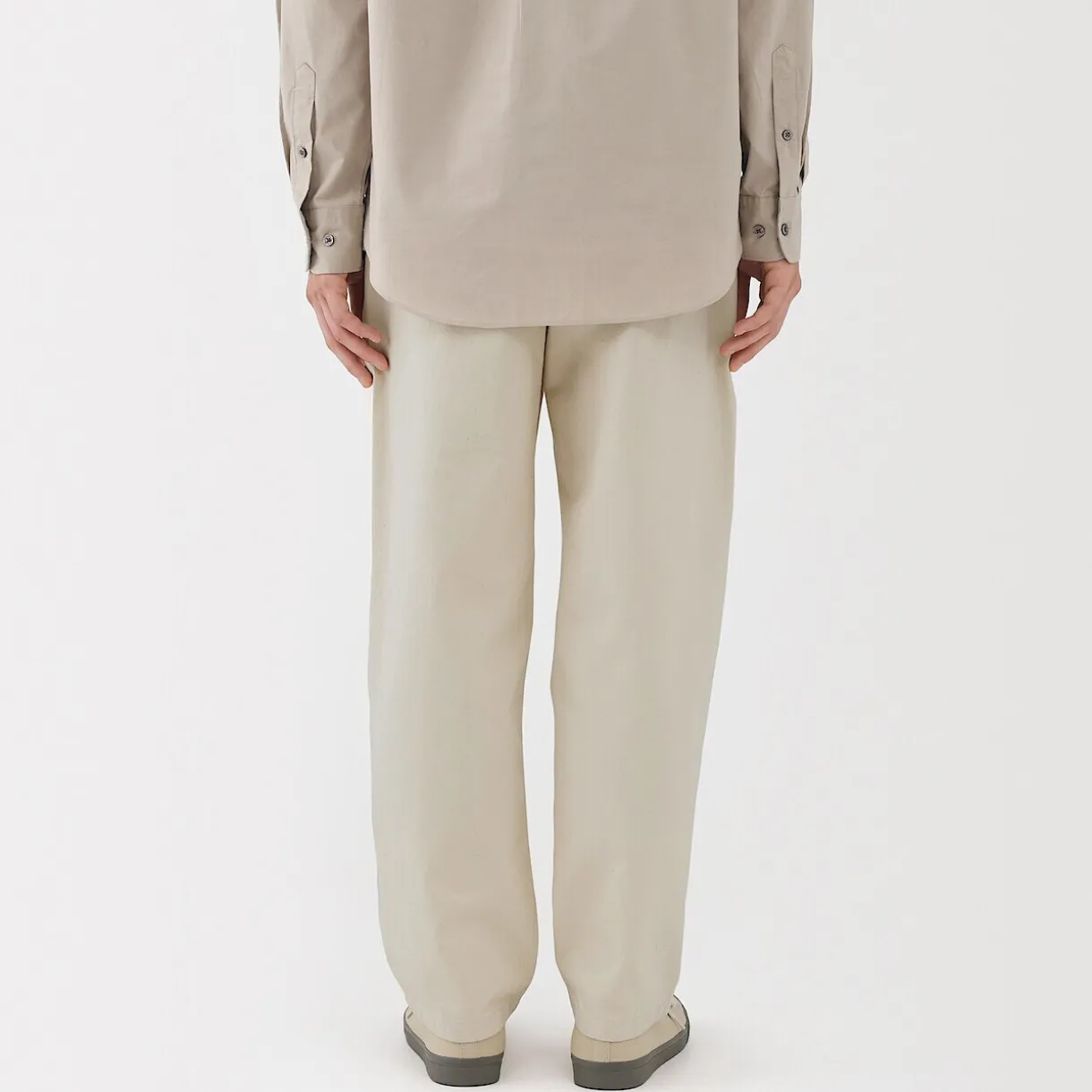 Pantalon coupe confortable en denim lavé pour homme ‐ Naturel