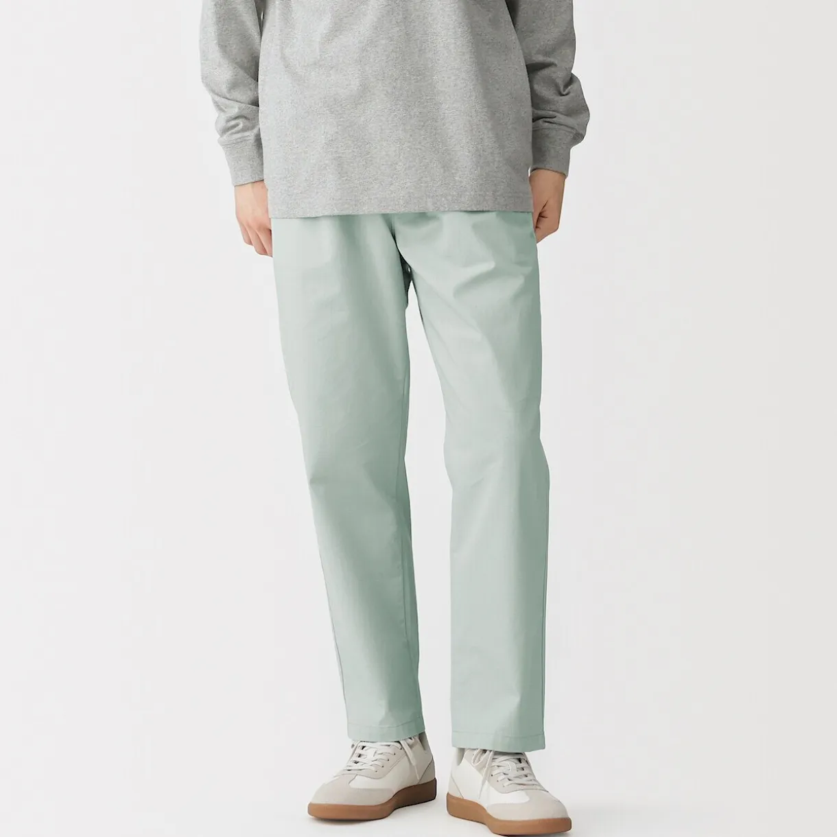 Pantalon coupe confortable en coton lavé pour homme
