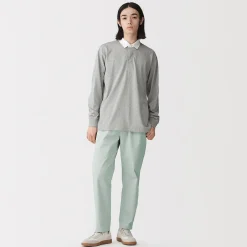 Pantalon coupe confortable en coton lavé pour homme