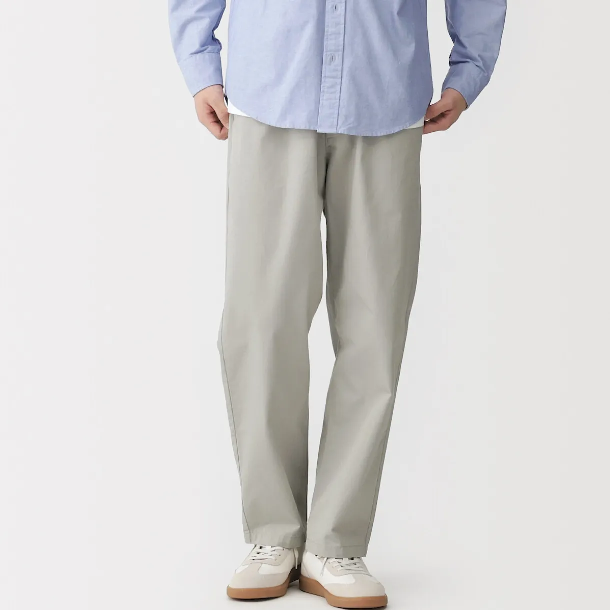 Pantalon coupe confortable en coton lavé pour homme