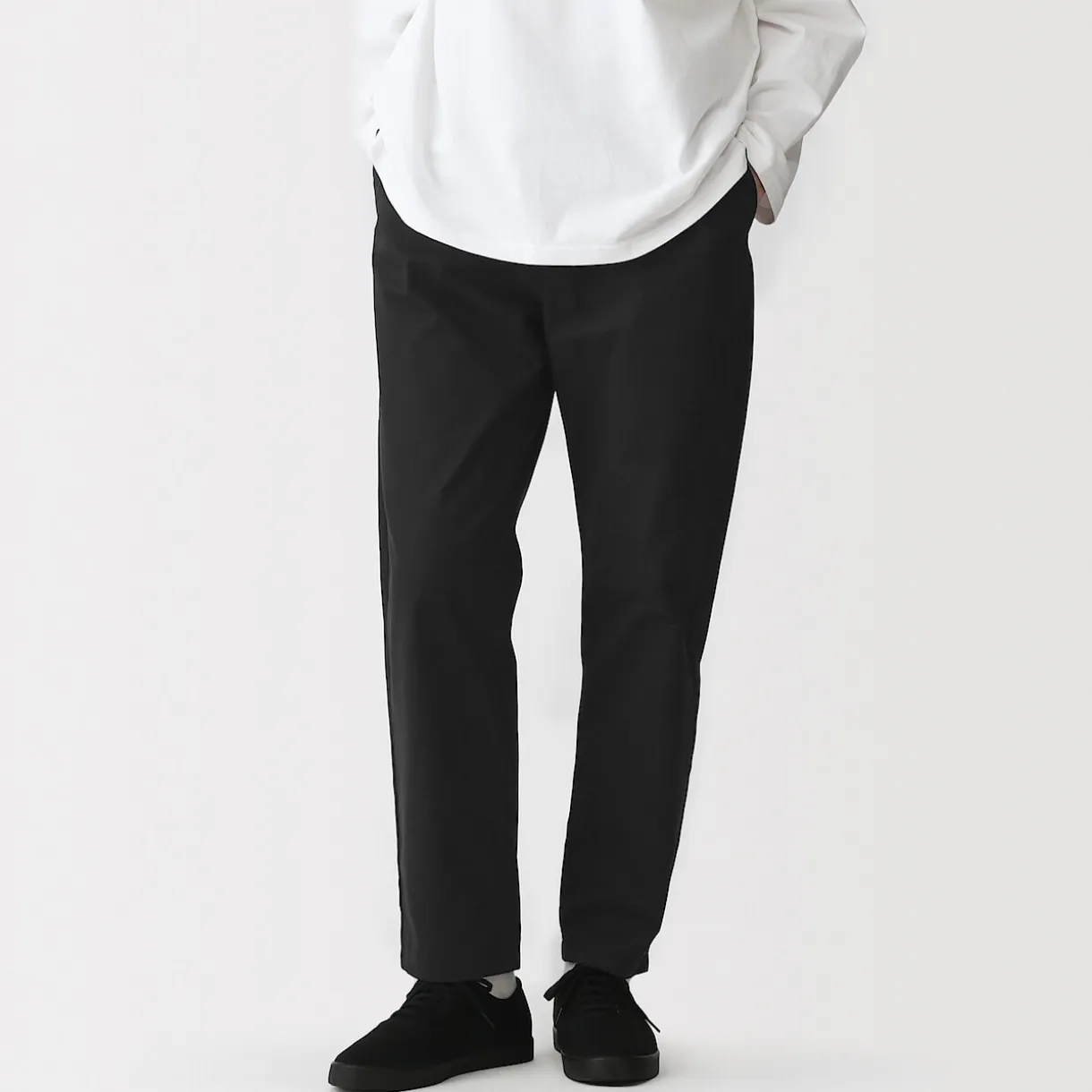 Pantalon coupe confortable en coton lavé pour homme