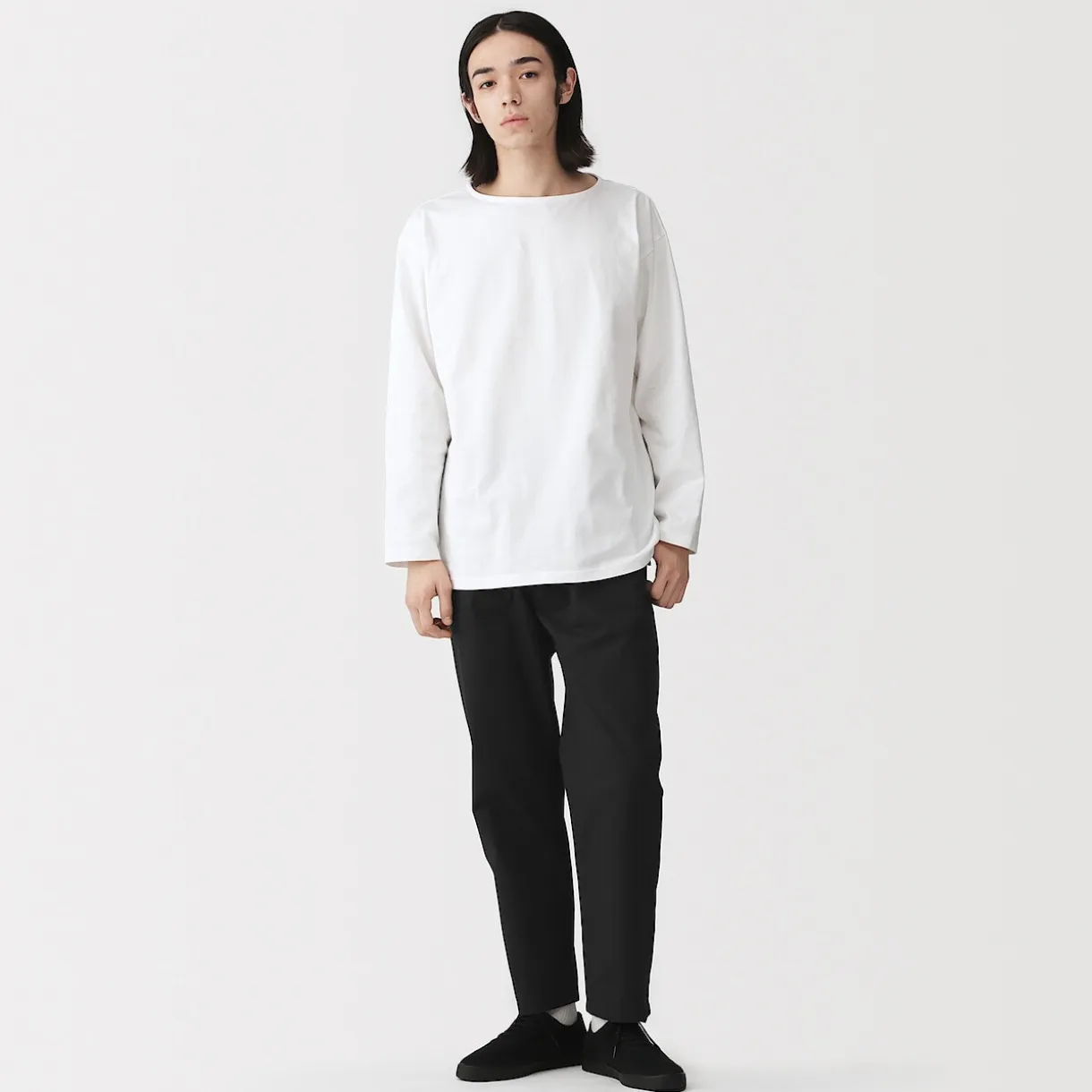 Pantalon coupe confortable en coton lavé pour homme