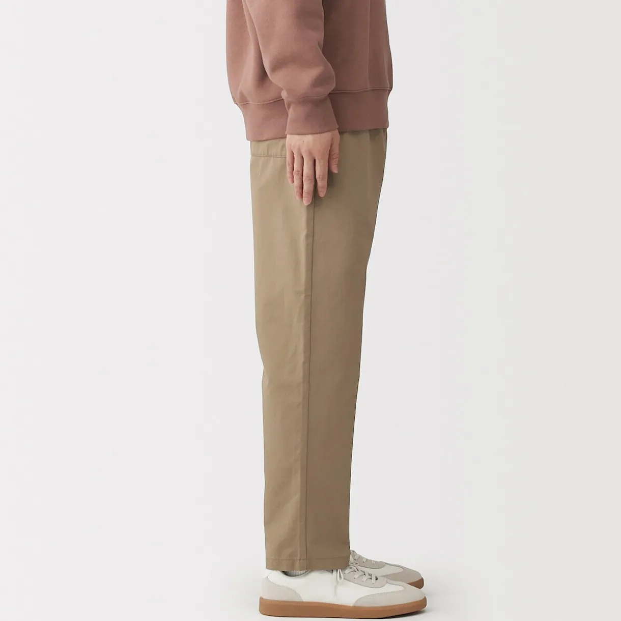 Pantalon coupe confortable en coton lavé pour homme