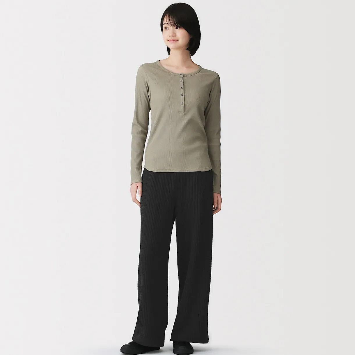 Pantalon long en maille ample pour femme