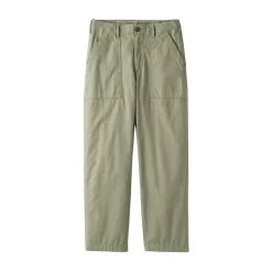 Pantalon longueur cheville en coton délavé pour femme