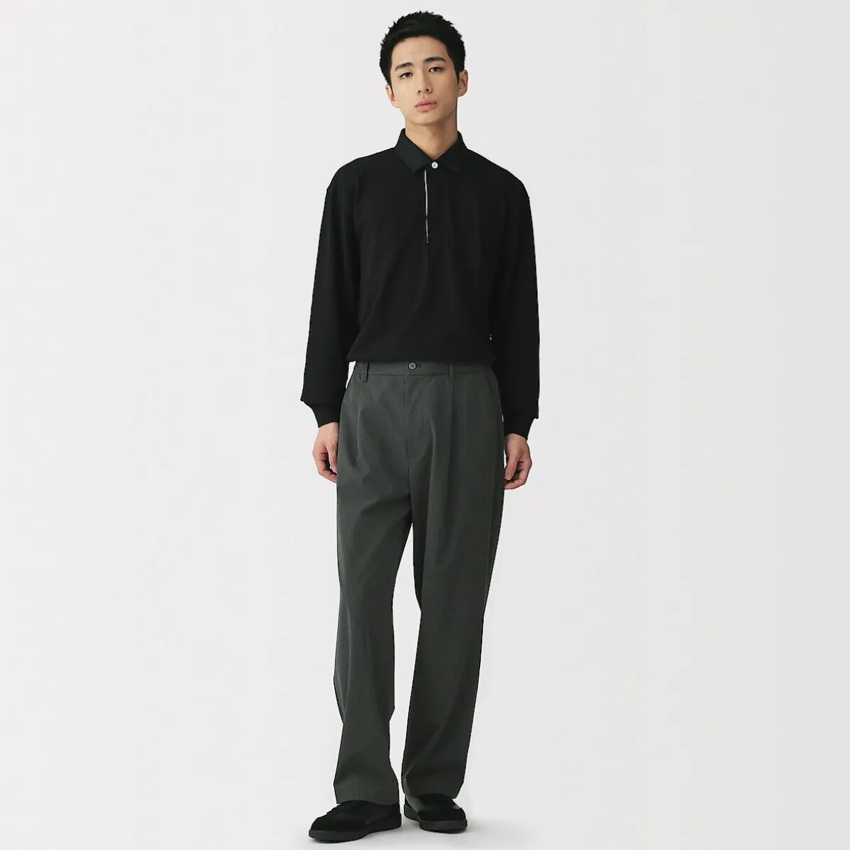 Pantalon plissé large Quick Dry pour homme