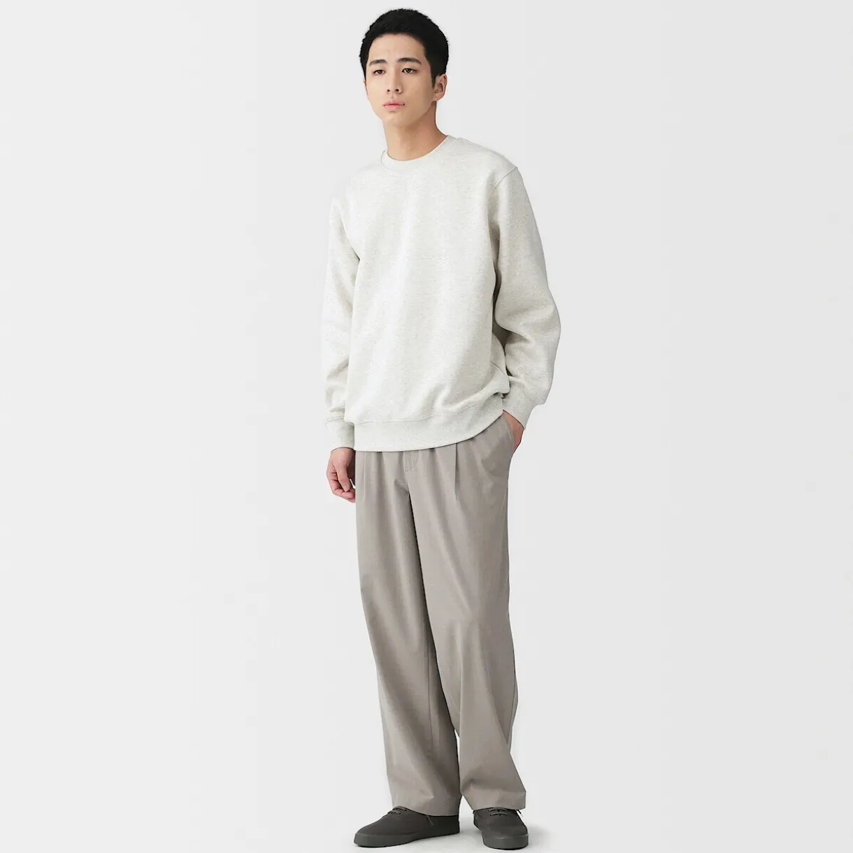Pantalon plissé large Quick Dry pour homme