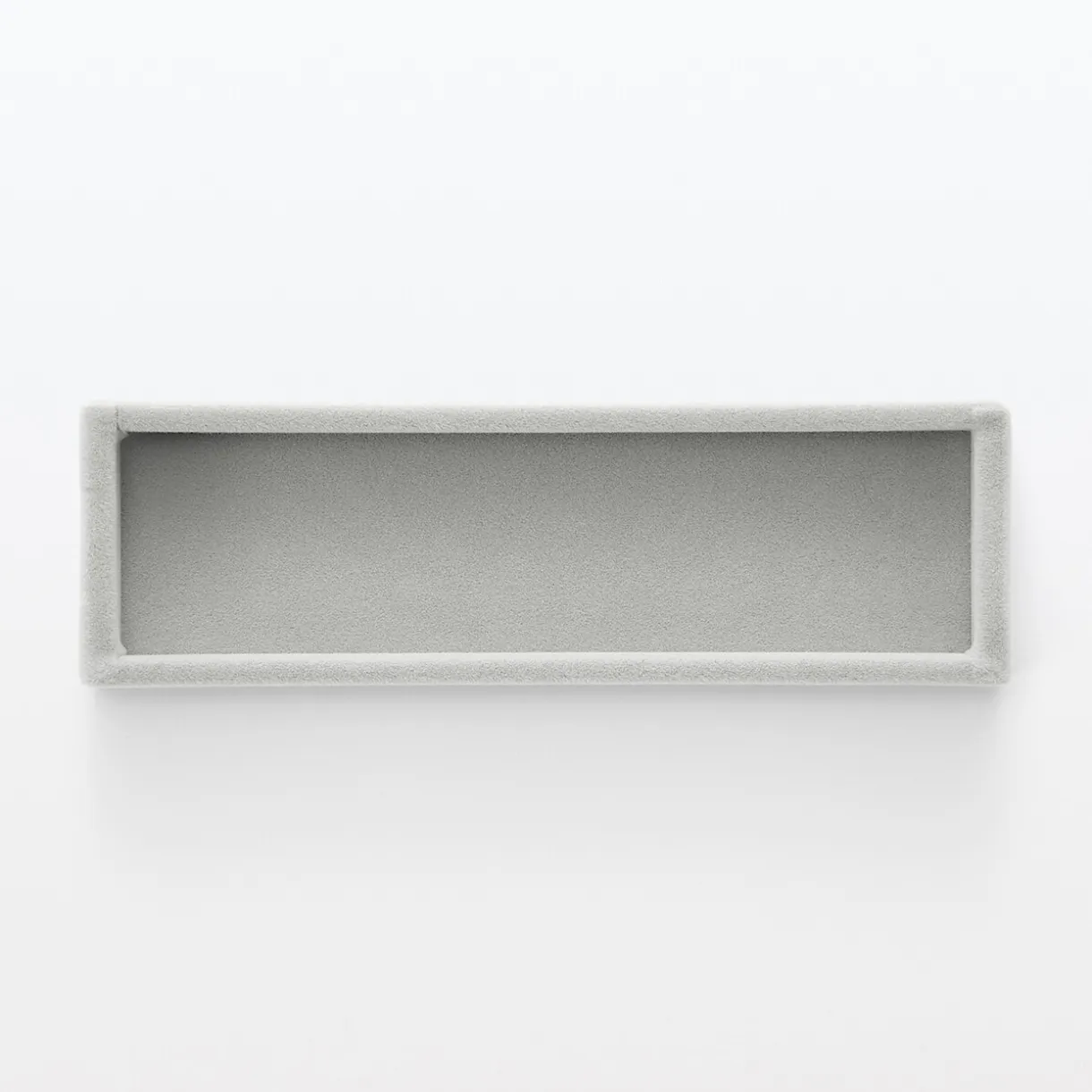 Plateau étroit en velours pour accessoires L5X P16.5X H2cm
