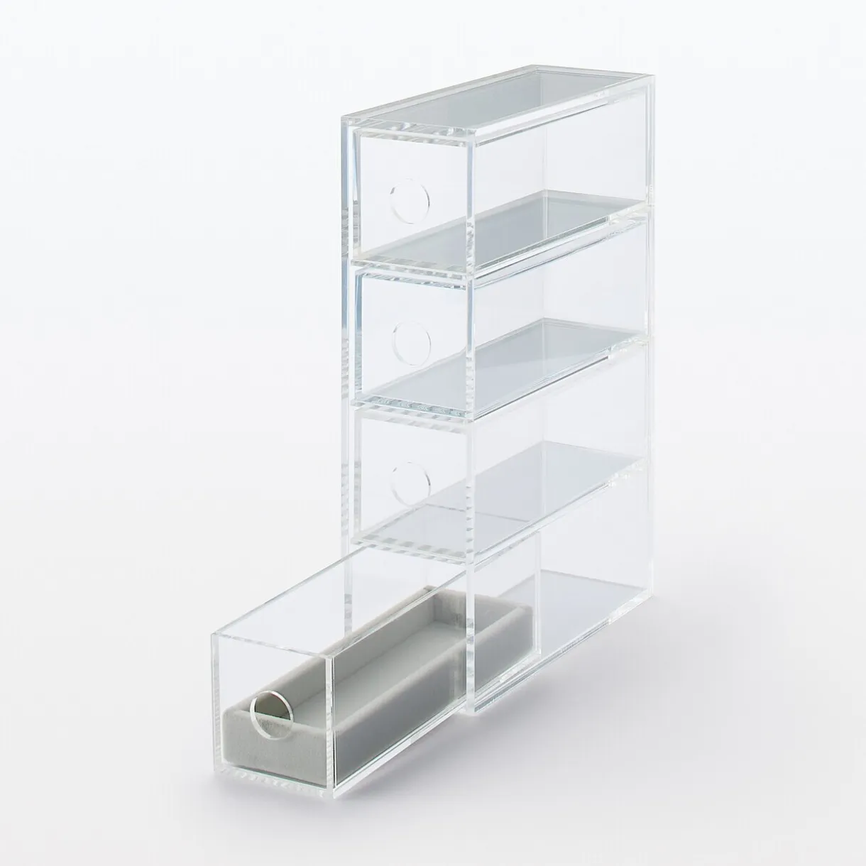 Plateau étroit en velours pour accessoires L5X P16.5X H2cm