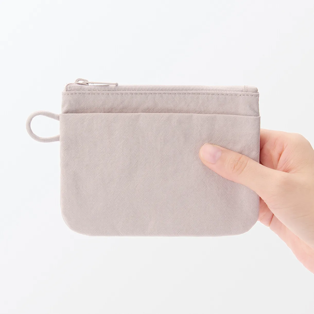 Pochette zippée en nylon texturé ‐ Petite