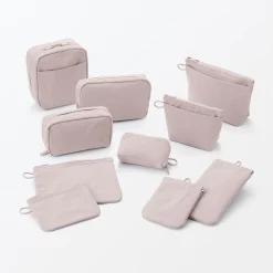 Pochette zippée en nylon texturé ‐ Petite