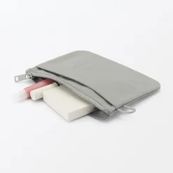 Pochette zippée en nylon texturé ‐ Moyenne