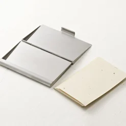 Porte‐cartes de visite en inox L