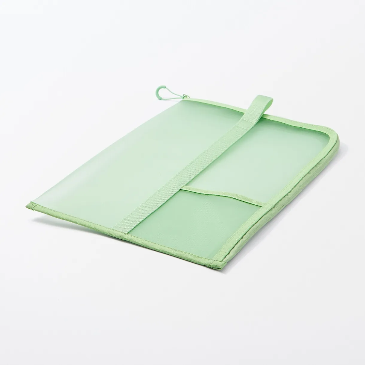 Porte-documents en nylon maillé avec fermeture éclair - A4, Vert