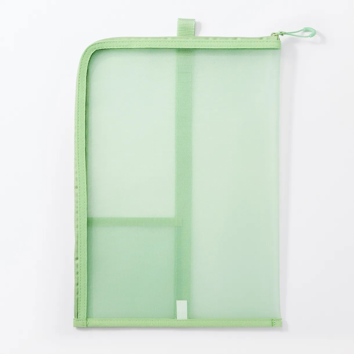 Porte-documents en nylon maillé avec fermeture éclair - A4, Vert
