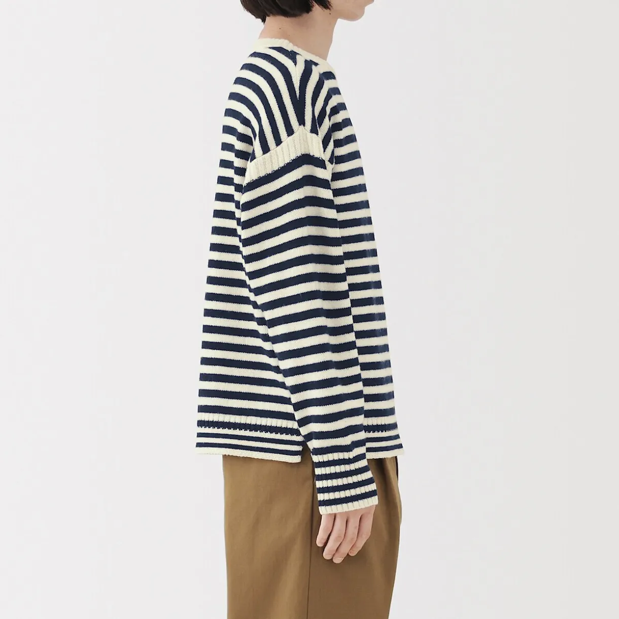 Pull à col rond en laine des Andes à grosses mailles pour homme