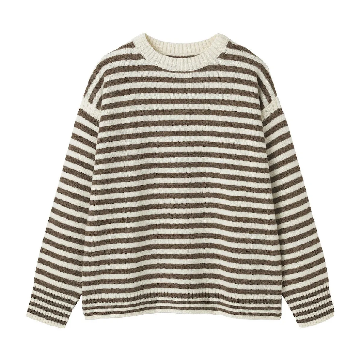 Pull à col rond en laine des Andes à grosses mailles pour homme