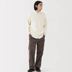 Pull à col rond en laine des Andes à grosses mailles pour homme