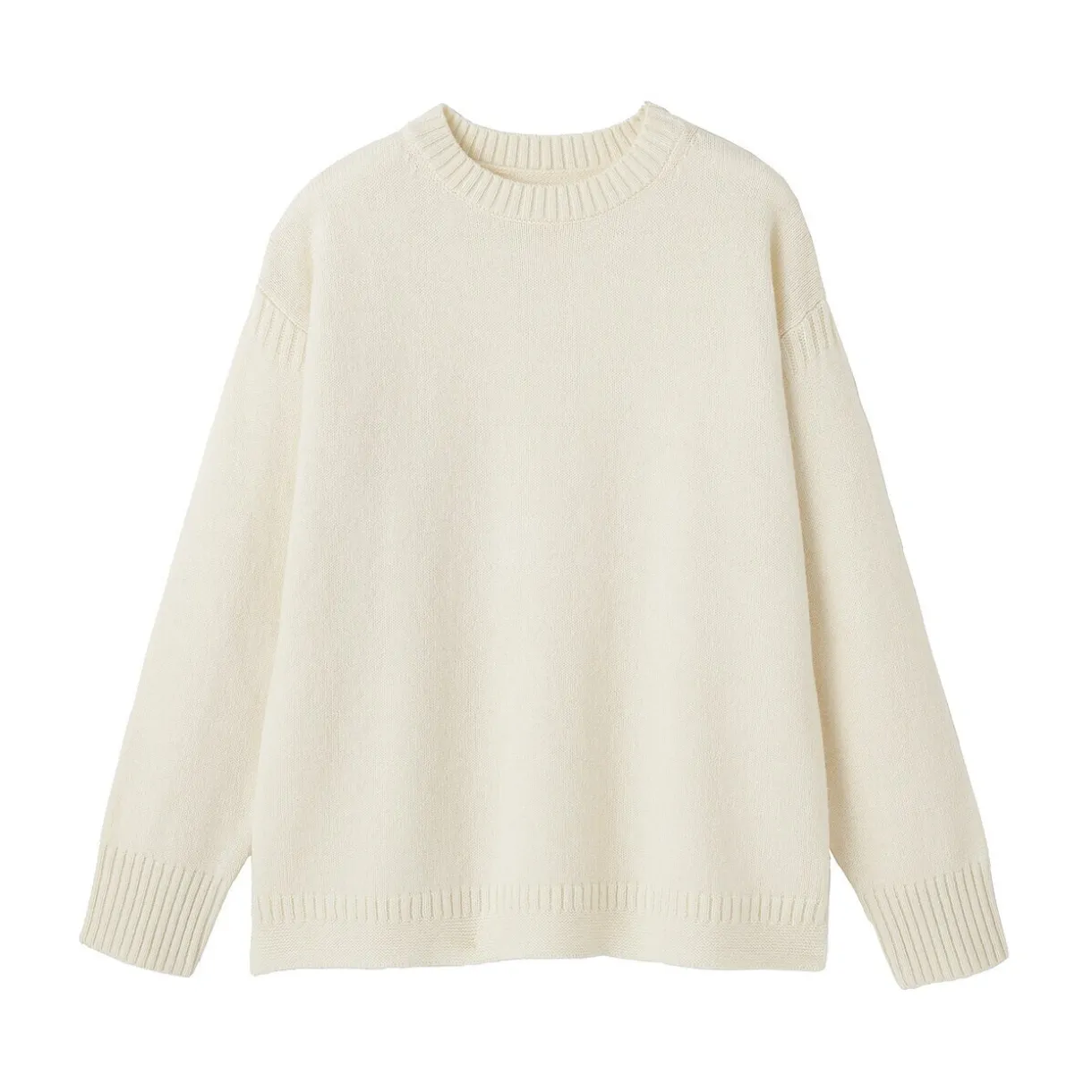 Pull à col rond en laine des Andes à grosses mailles pour homme