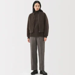 Pull à col roulé en yak et laine pour femme