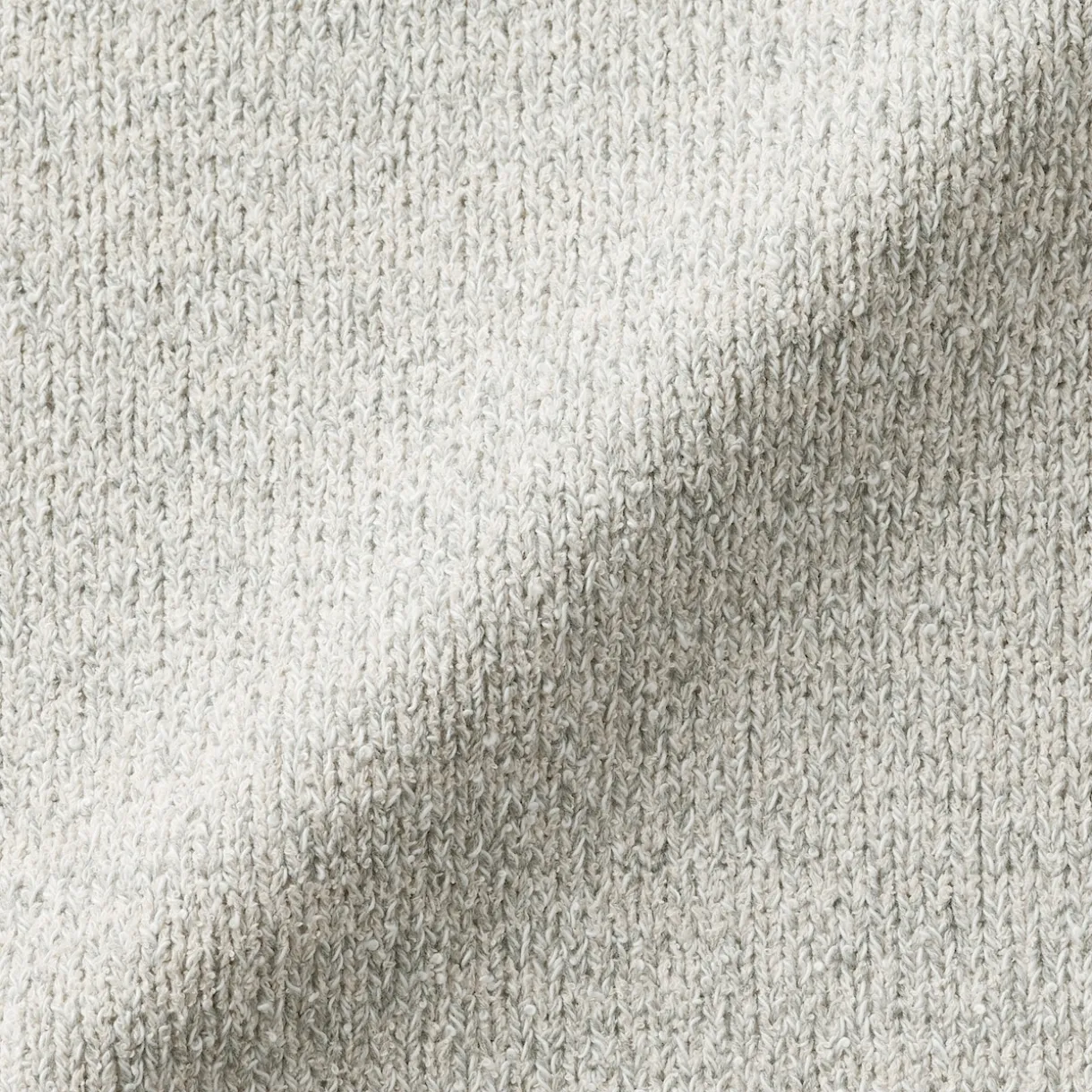 Pull à manches mi-longues bouclé en mélange de coton pour femme