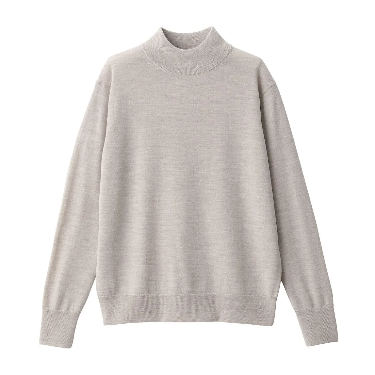 Pull col montant en laine à fine maille femme