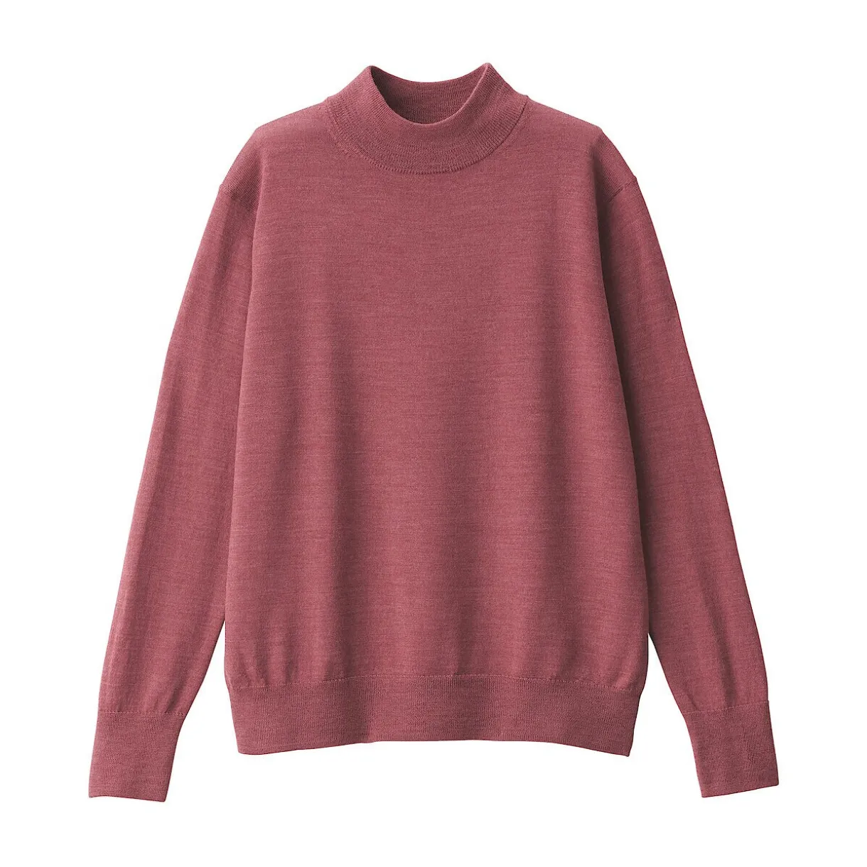 Pull col montant en laine à fine maille femme