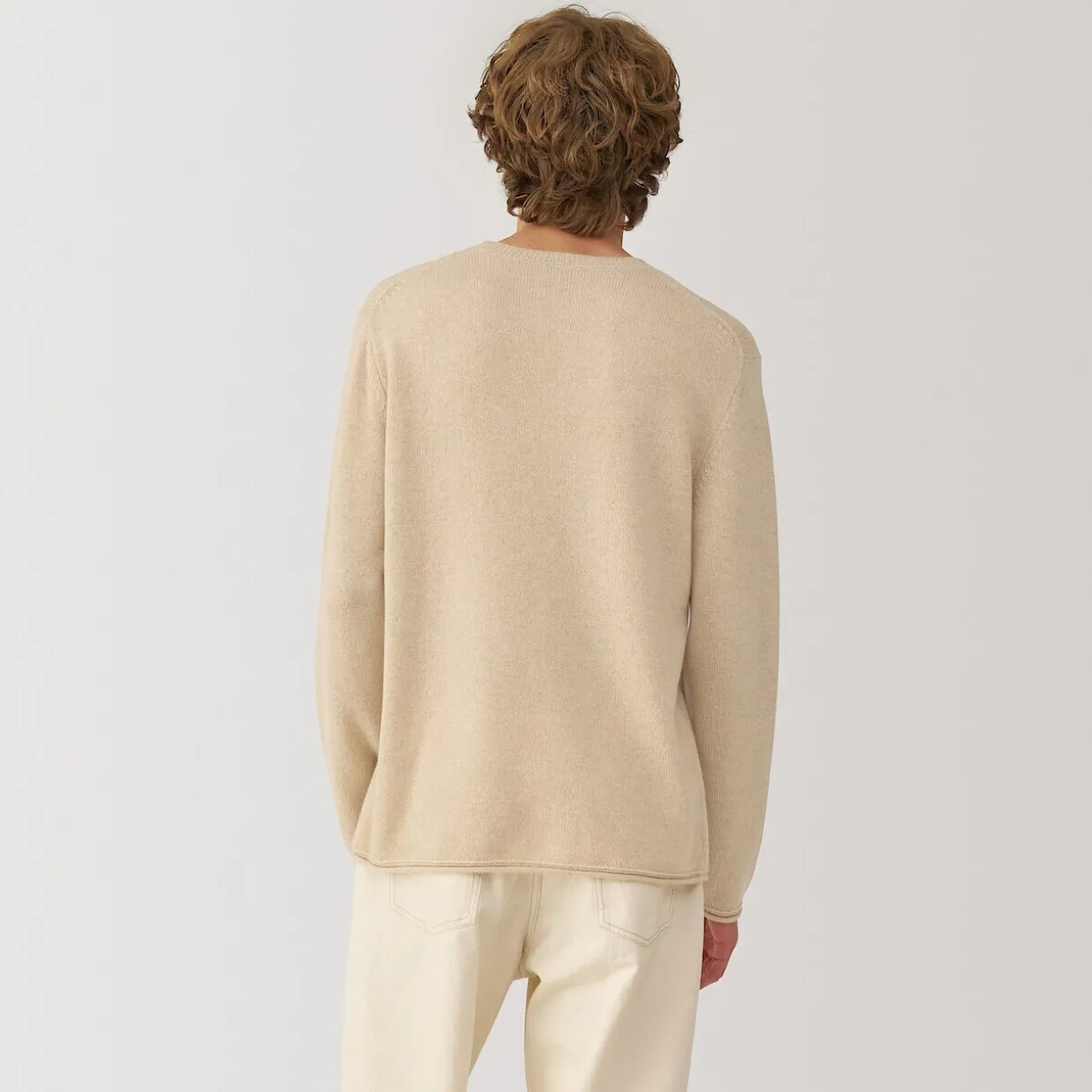 Pull col rond en cachemire pour homme