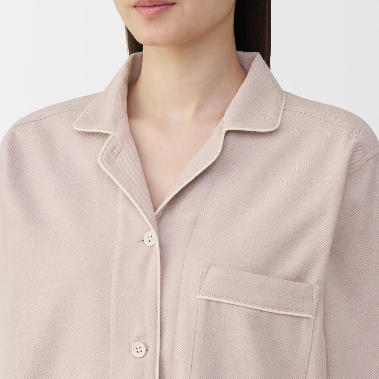 Pyjama en flanelle sans couture latérale pour femme