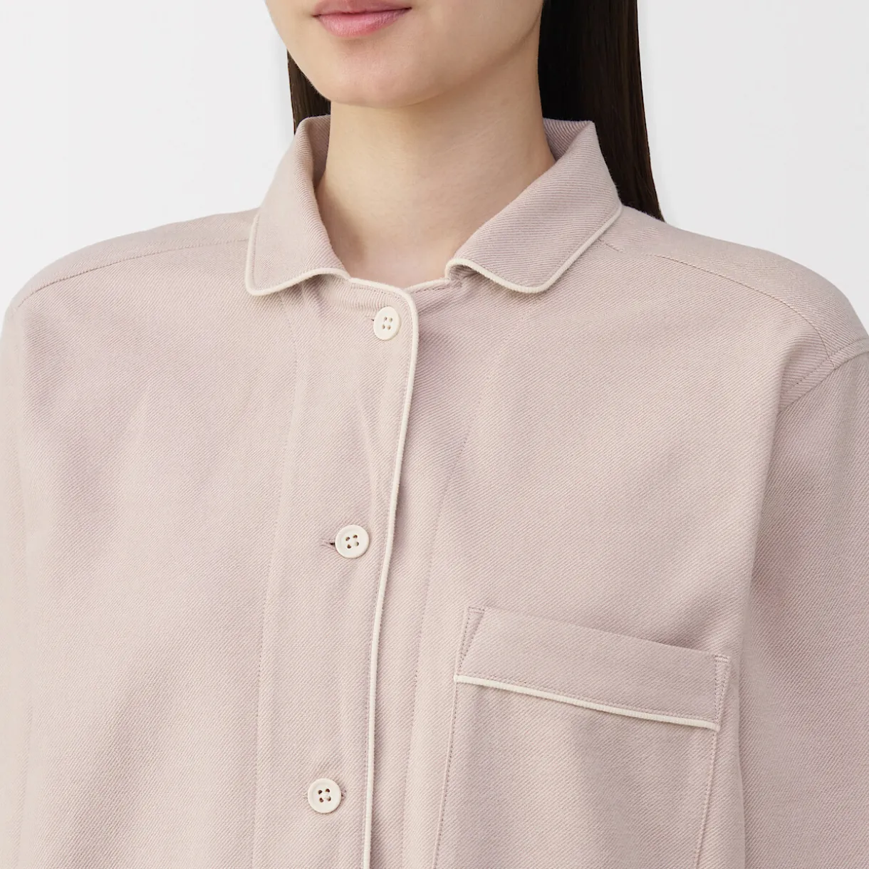 Pyjama en flanelle sans couture latérale pour femme