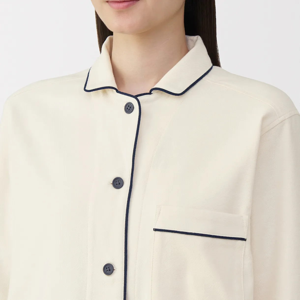 Pyjama en flanelle sans couture latérale pour femme