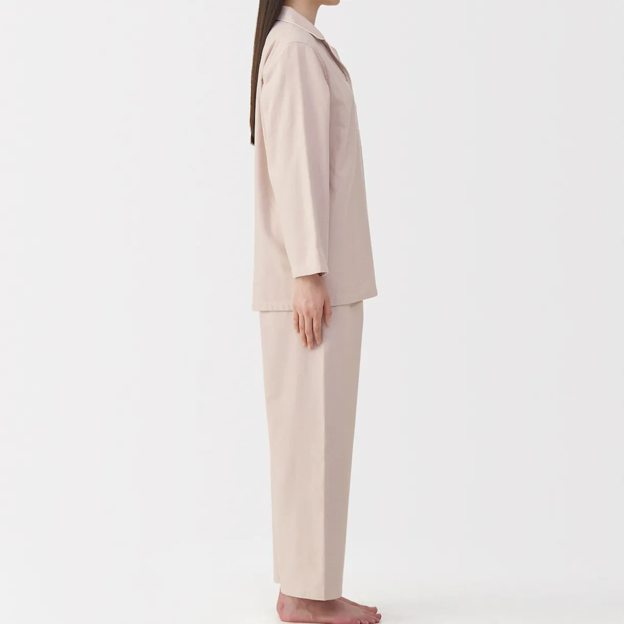 Pyjama en flanelle sans couture latérale pour femme