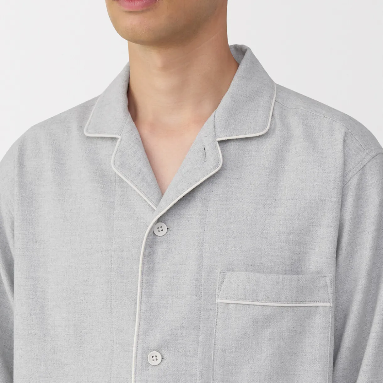 Pyjama en flanelle sans couture latérale pour homme
