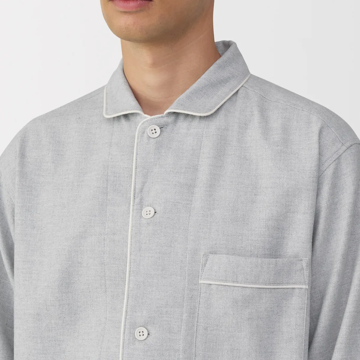 Pyjama en flanelle sans couture latérale pour homme