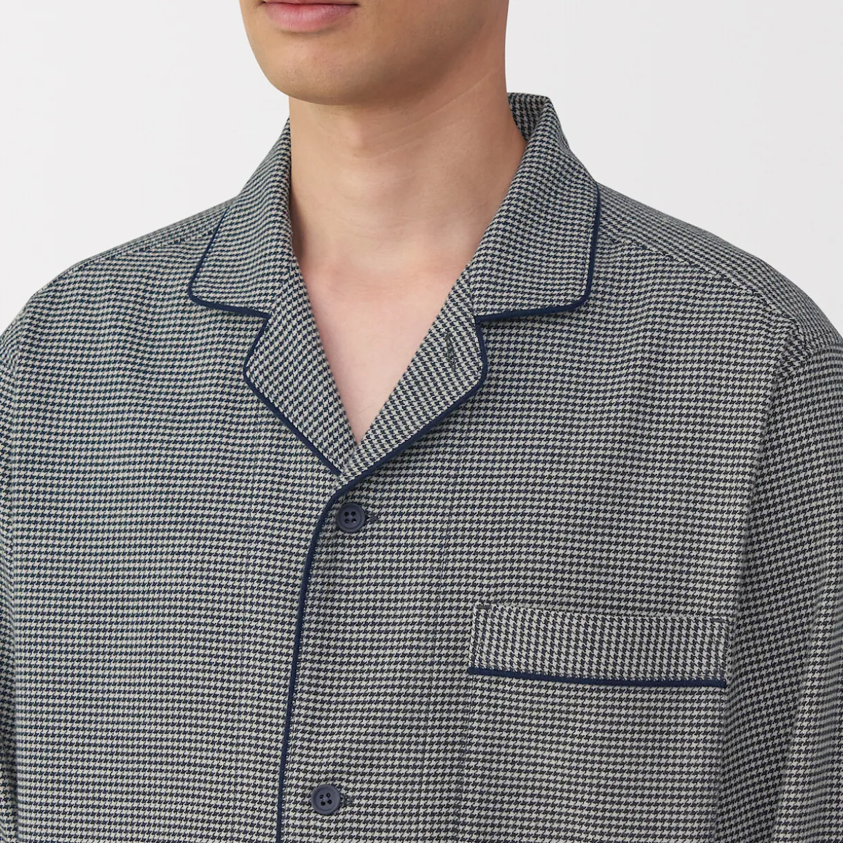 Pyjama en flanelle sans couture latérale pour homme