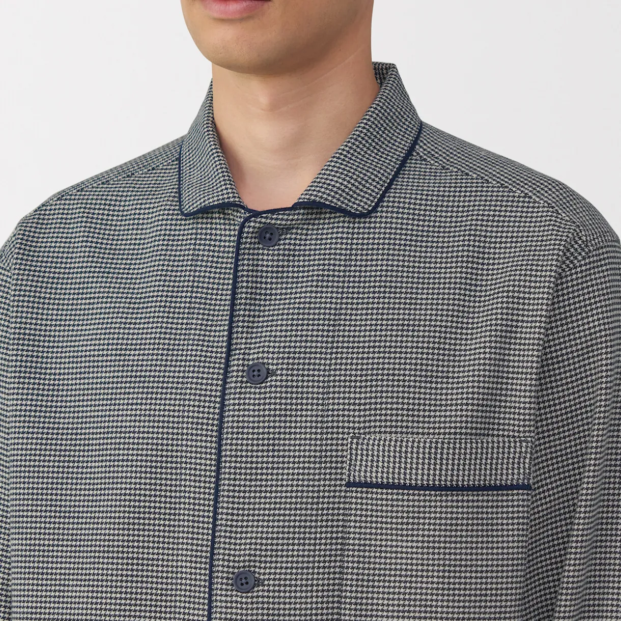 Pyjama en flanelle sans couture latérale pour homme