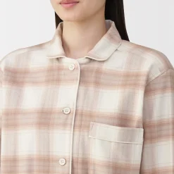 Pyjama en flanelle sans couture latérale pour femme