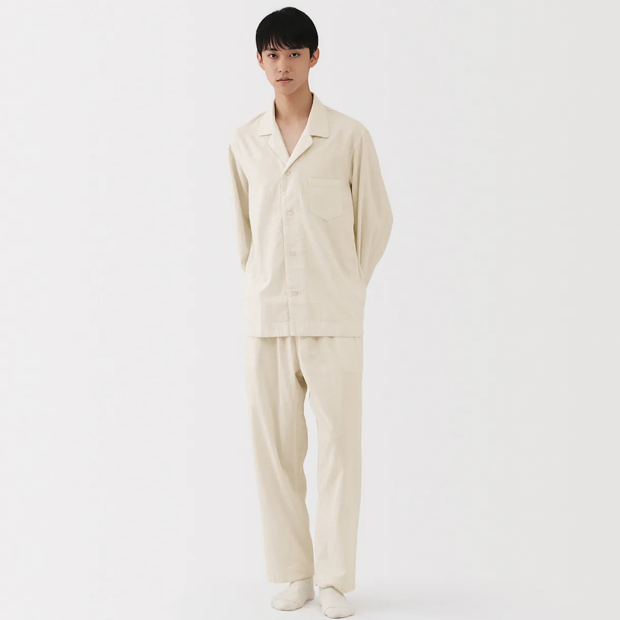 Pyjama unisexe en khadi tissé à la main
