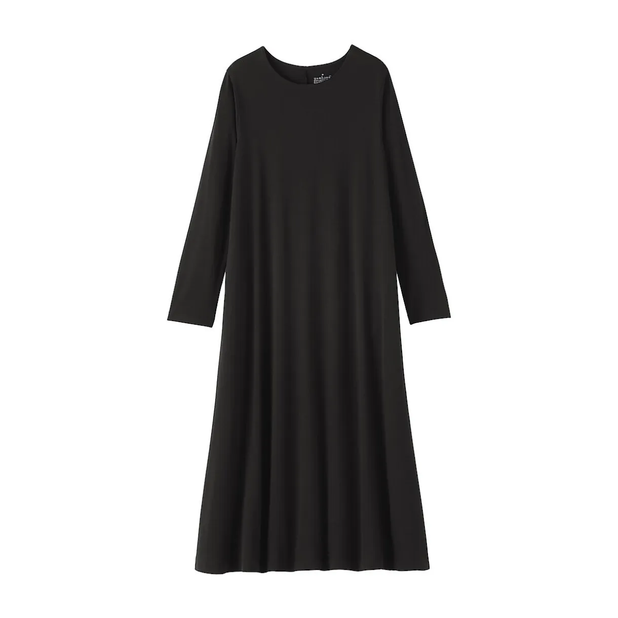 Robe à coupe trapèze et à manches longues en jersey de mélange Lyocell pour femme