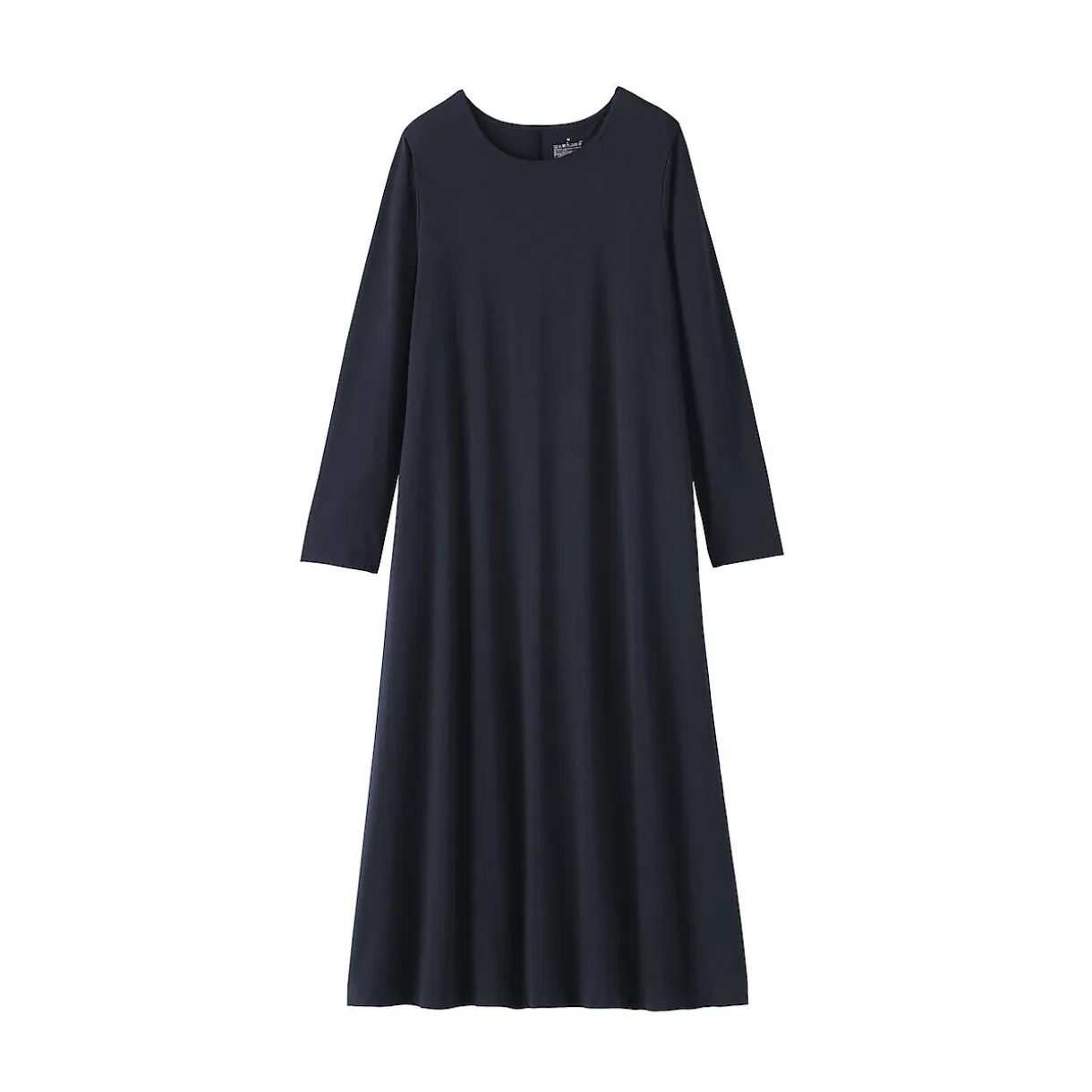 Robe à coupe trapèze et à manches longues en jersey de mélange Lyocell pour femme