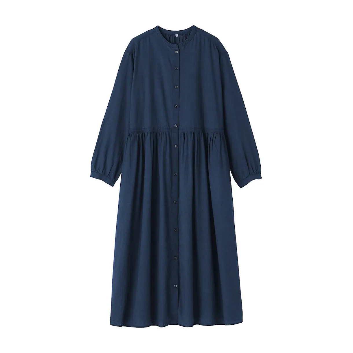 Robe chemise midi en voile de coton pour femme
