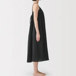 Robe top en double gaze à pois dobby pour femme