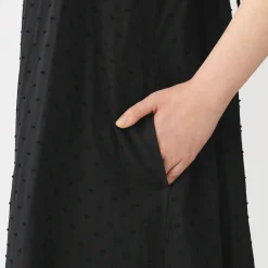 Robe top en double gaze à pois dobby pour femme