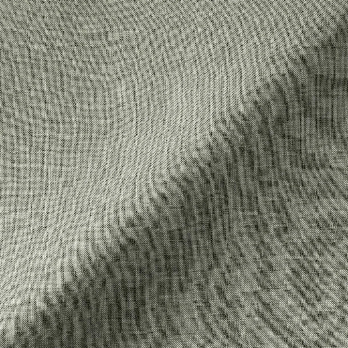 Robe-chemise à col officier en lin lavé pour femme