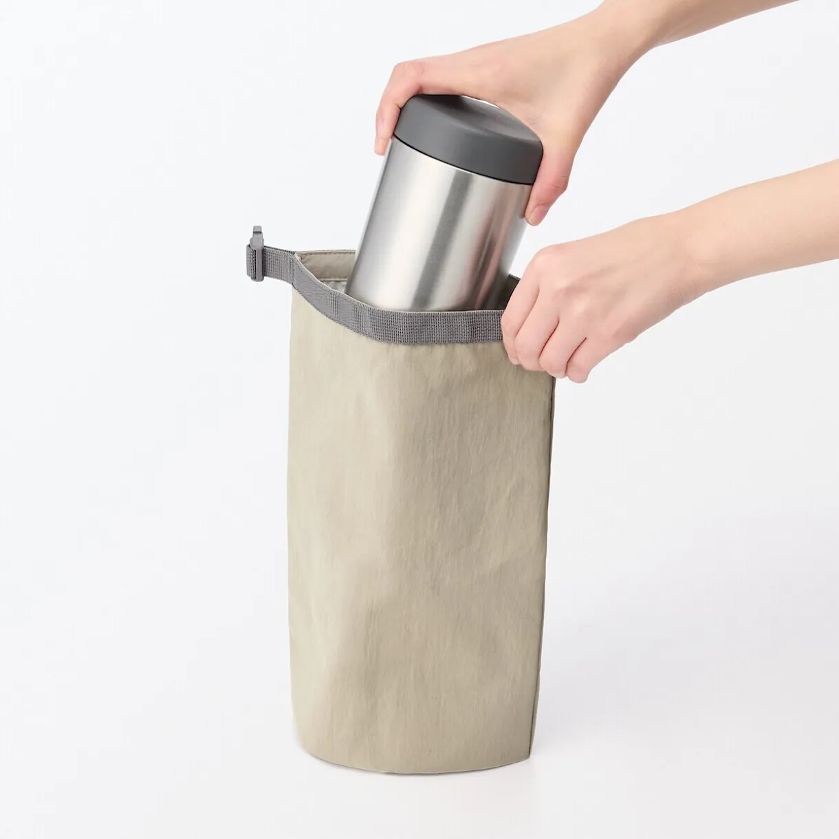 Sac à déjeuner isotherme à fermeture à enroulement - Petit - Beige
